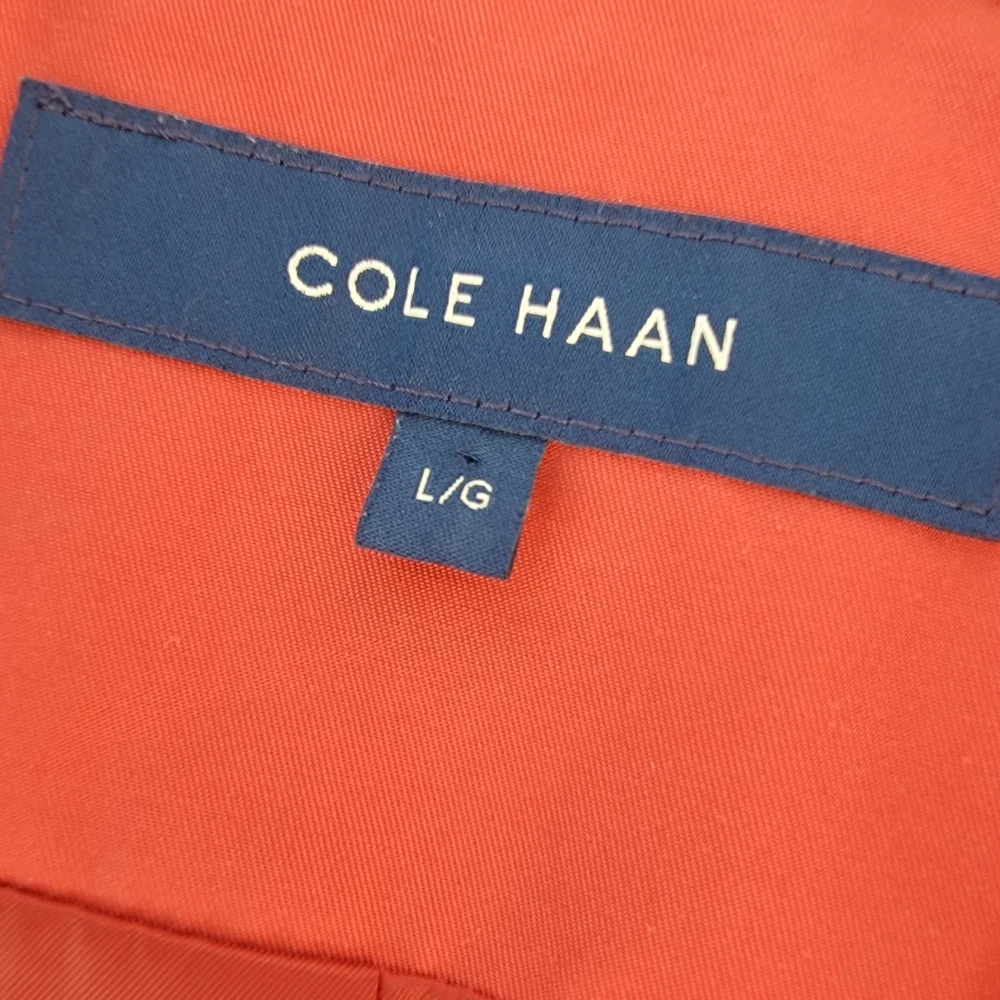 Cole Haan double breasted hooded trench coat red size Large - Picture 2 of 11